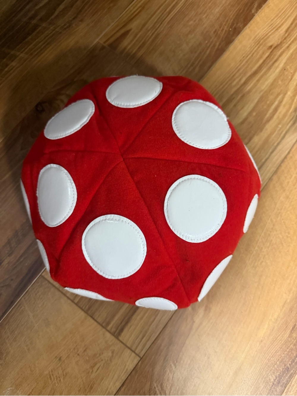 Red Polka Dot Women's Beret Hat - Playful White Dots